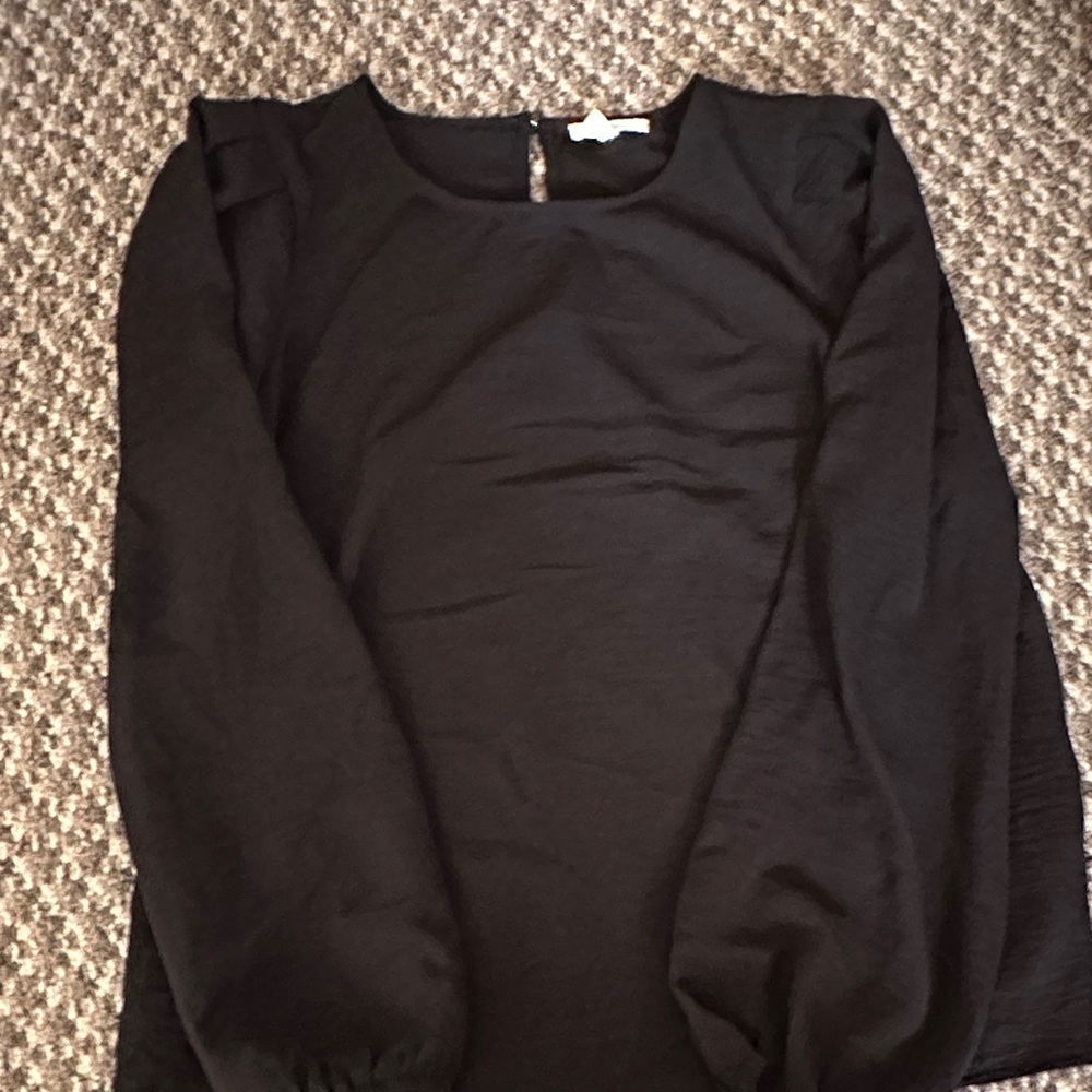 Maurices Black Long Sleeve Blouse